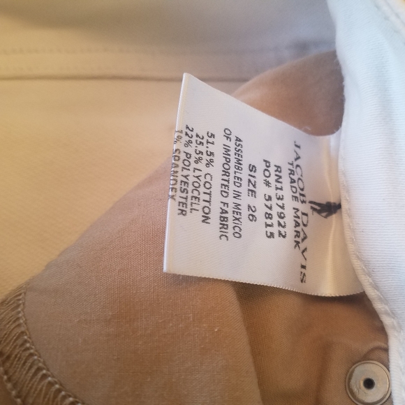 JACOB DAVIS Uma Ankle Skinny Jean White Stretch Size 26 - Picture 4 of 8